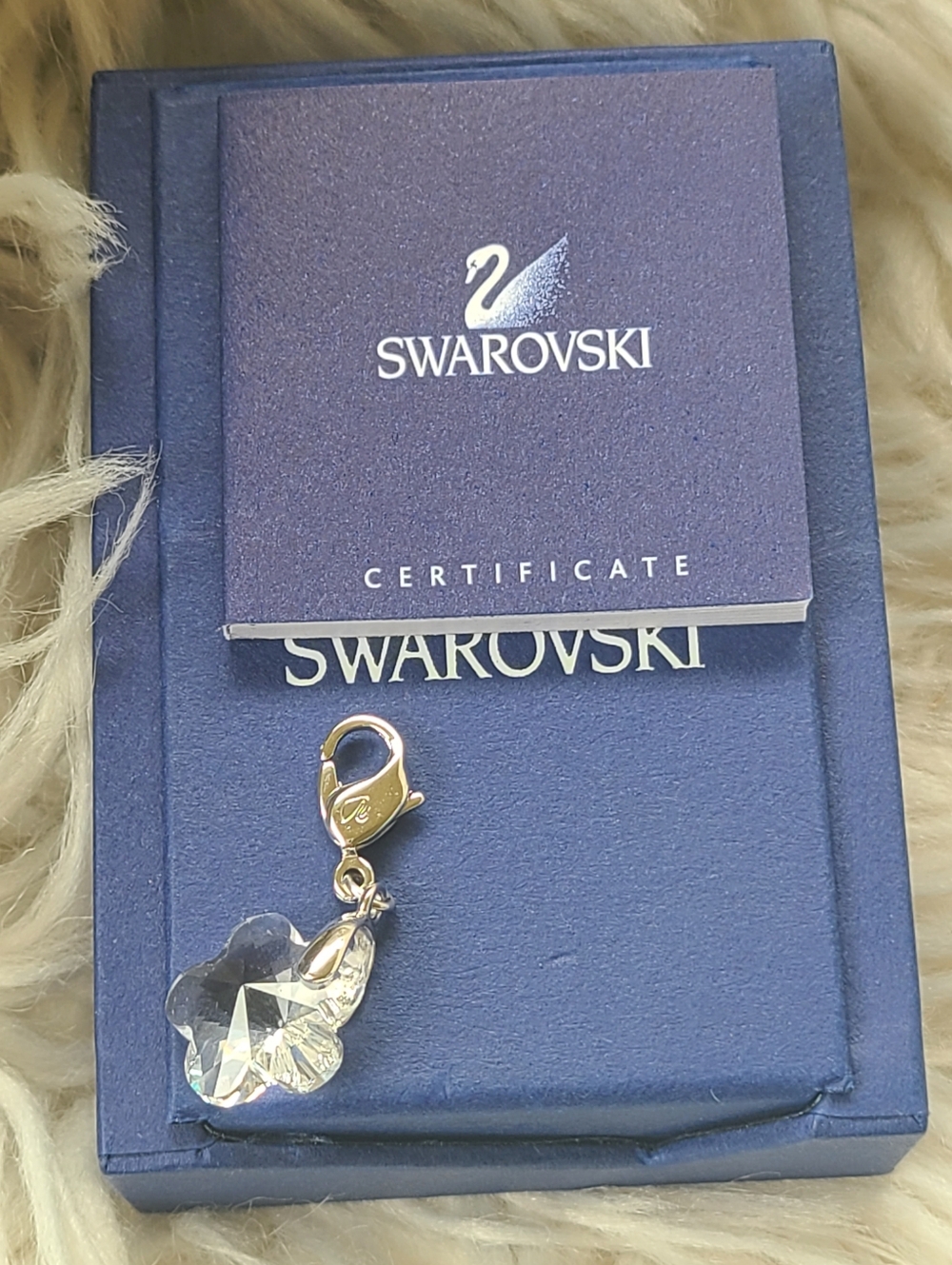 Swarovski Crystal Flower Charm - Clear Crystal- Like New